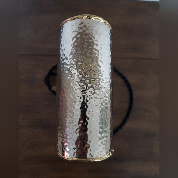 Vintage Lunacy Designs Gold & Silver Tone Hand Crafted Metal Crossbody Purse - Picture 5 of 9